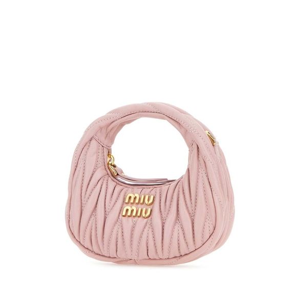 MIU MIU Pastel Pink Nappa Leather Micro Wander Handbag - Picture 2 of 2